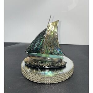 Vintage Paula Shell Fiordland New‎ Zealand Sailboat